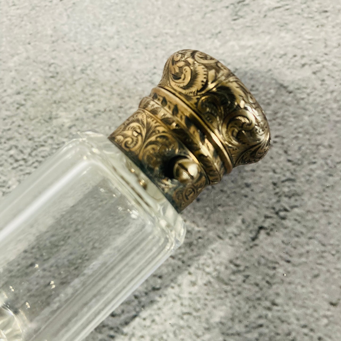 Unusual Antique Silver Gilt Double Ended Scent & Vinaigrette Bottle