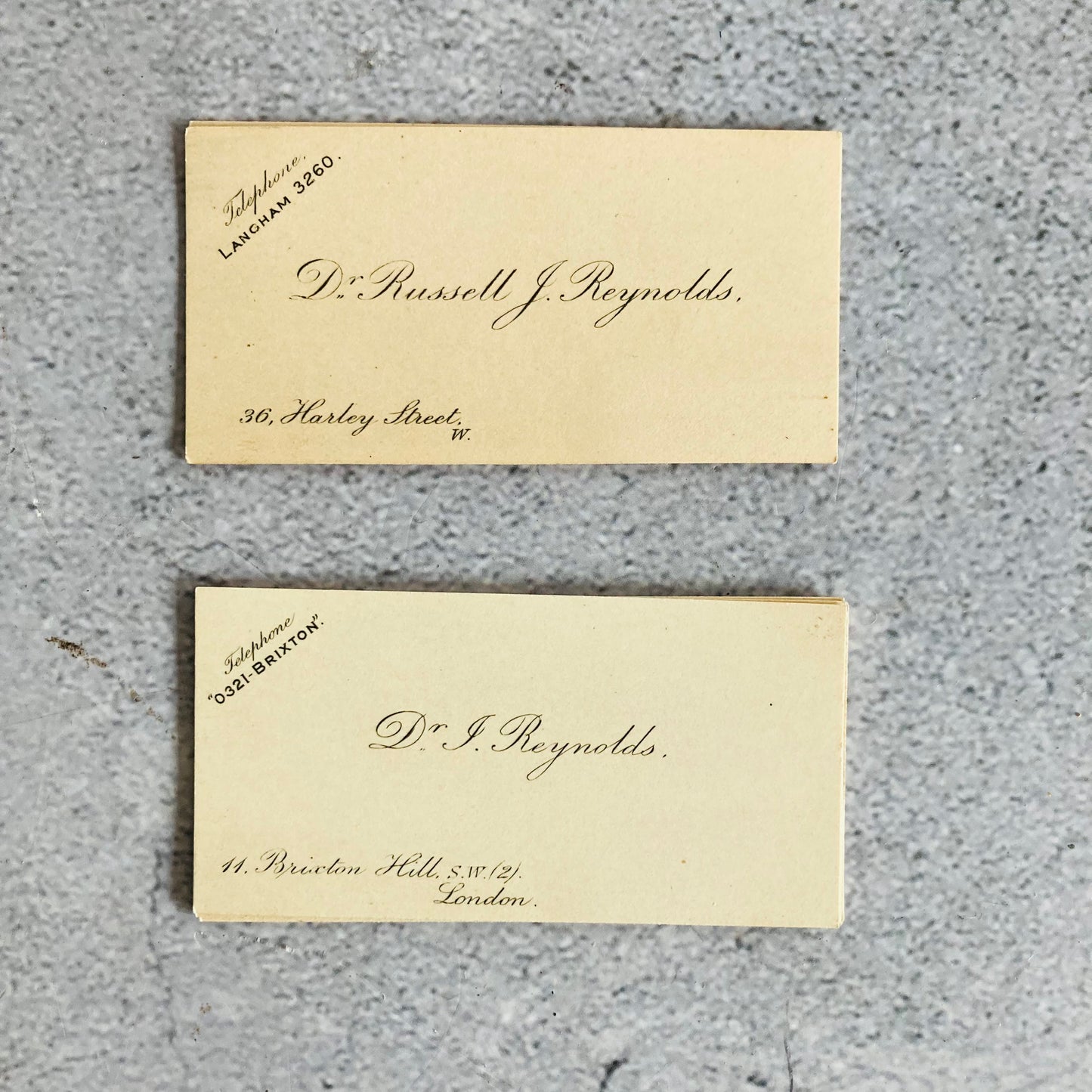 Antique Leather Calling Card Case Containing Doctors Cards