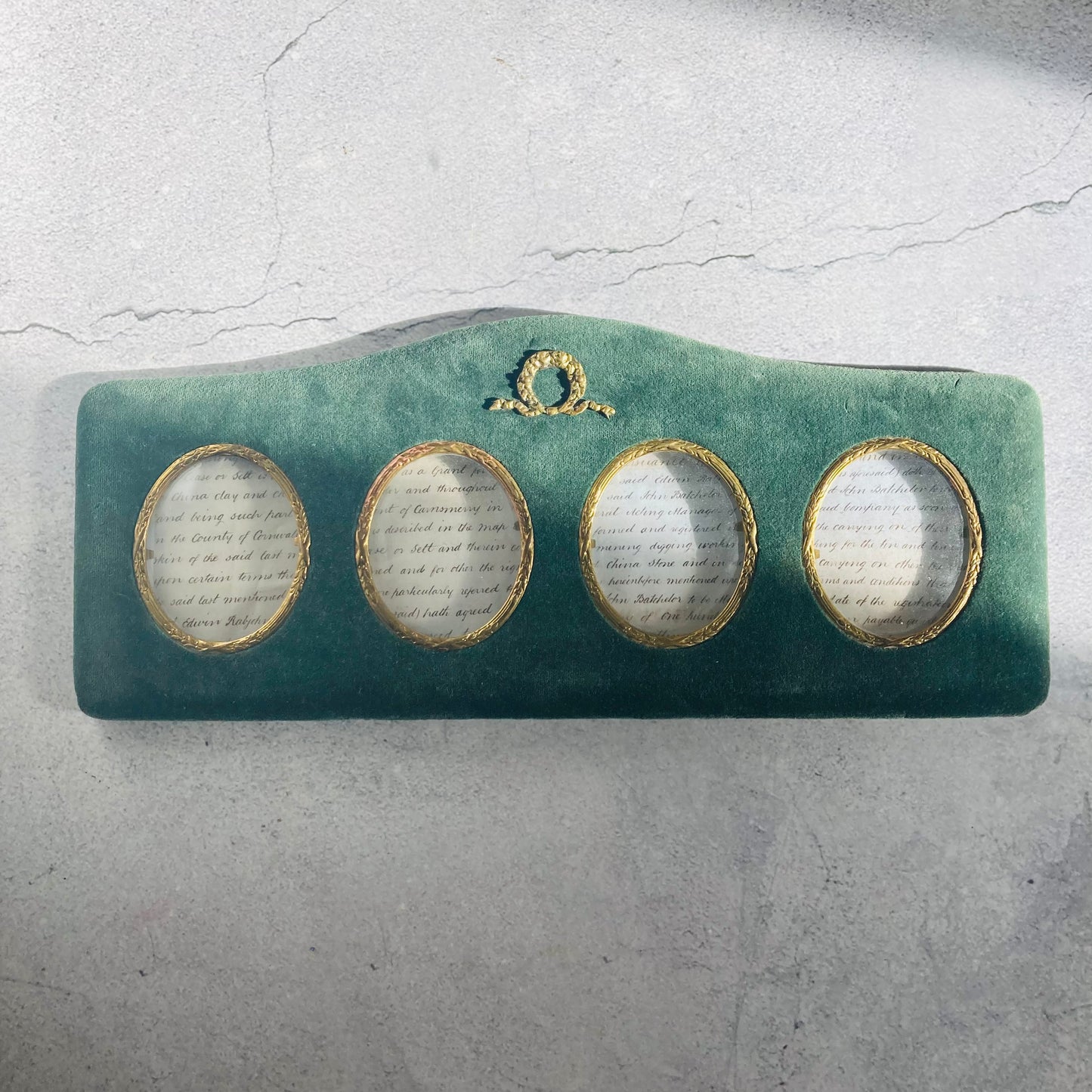 Vintage Four Picture Velvet Photo frame