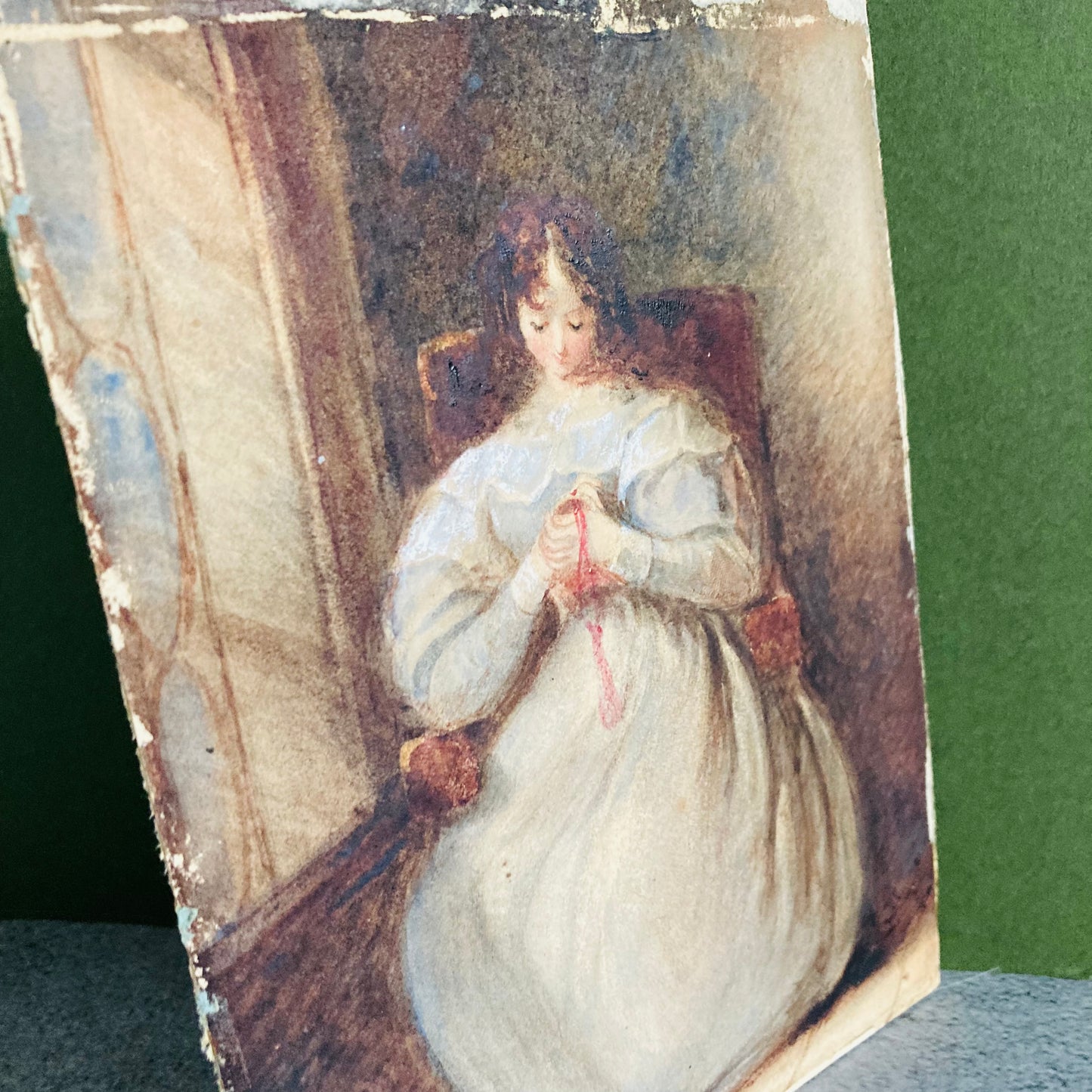 Antique Portrait of a Woman In Pastel Pencil