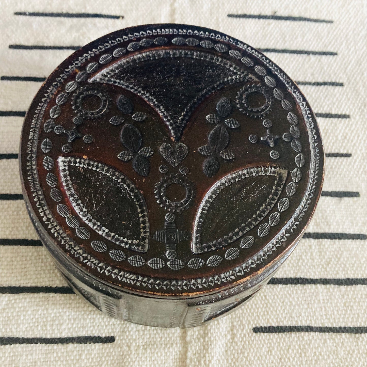 Vintage Tooled Leather Tuareg Box | Jewellery Box