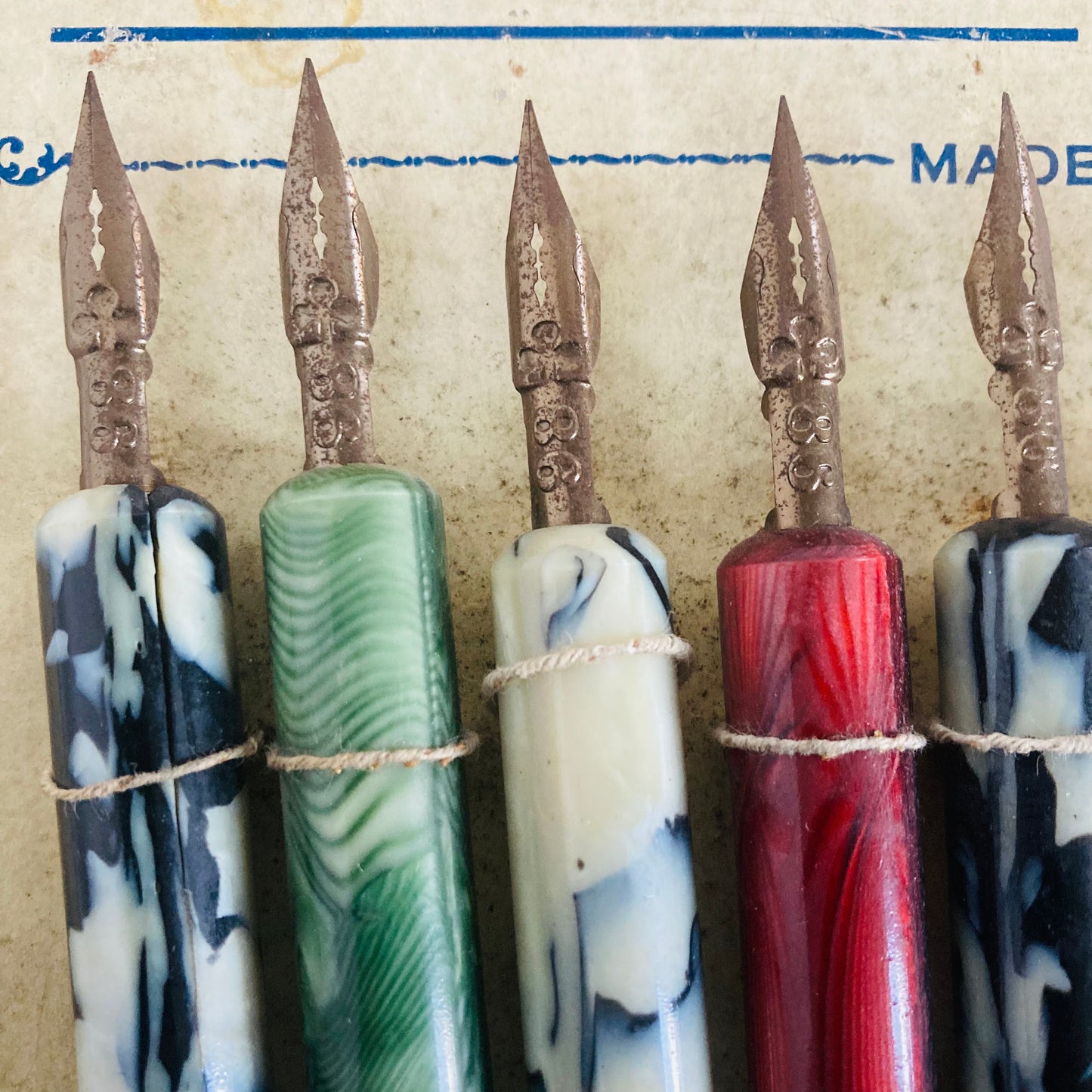 Vintage Dip Fountain Pen Display Card