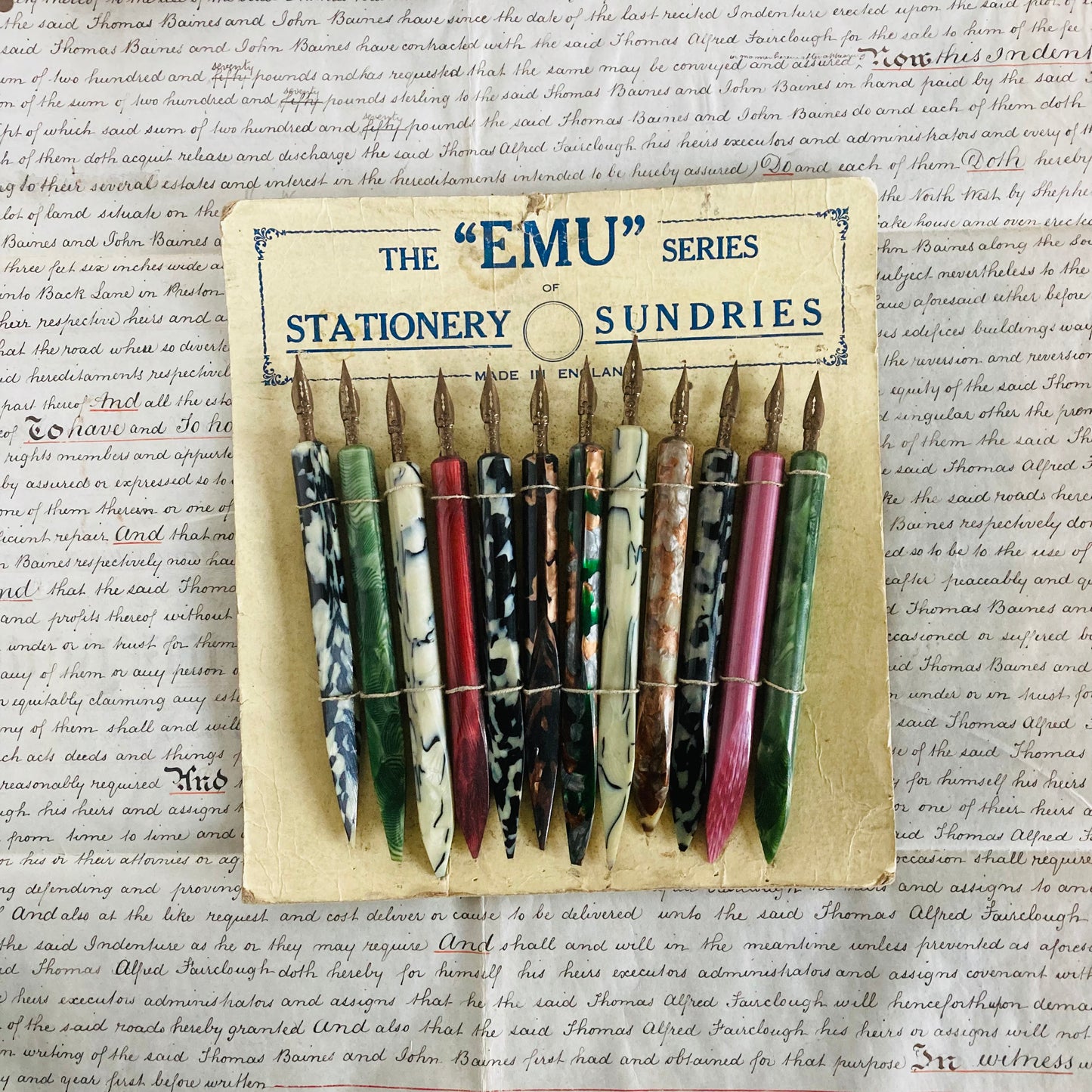 Vintage Dip Fountain Pen Display Card