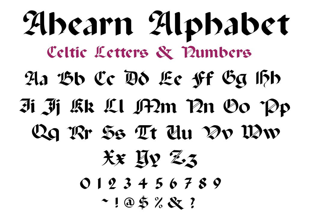 Celtic Alphabet Monogram