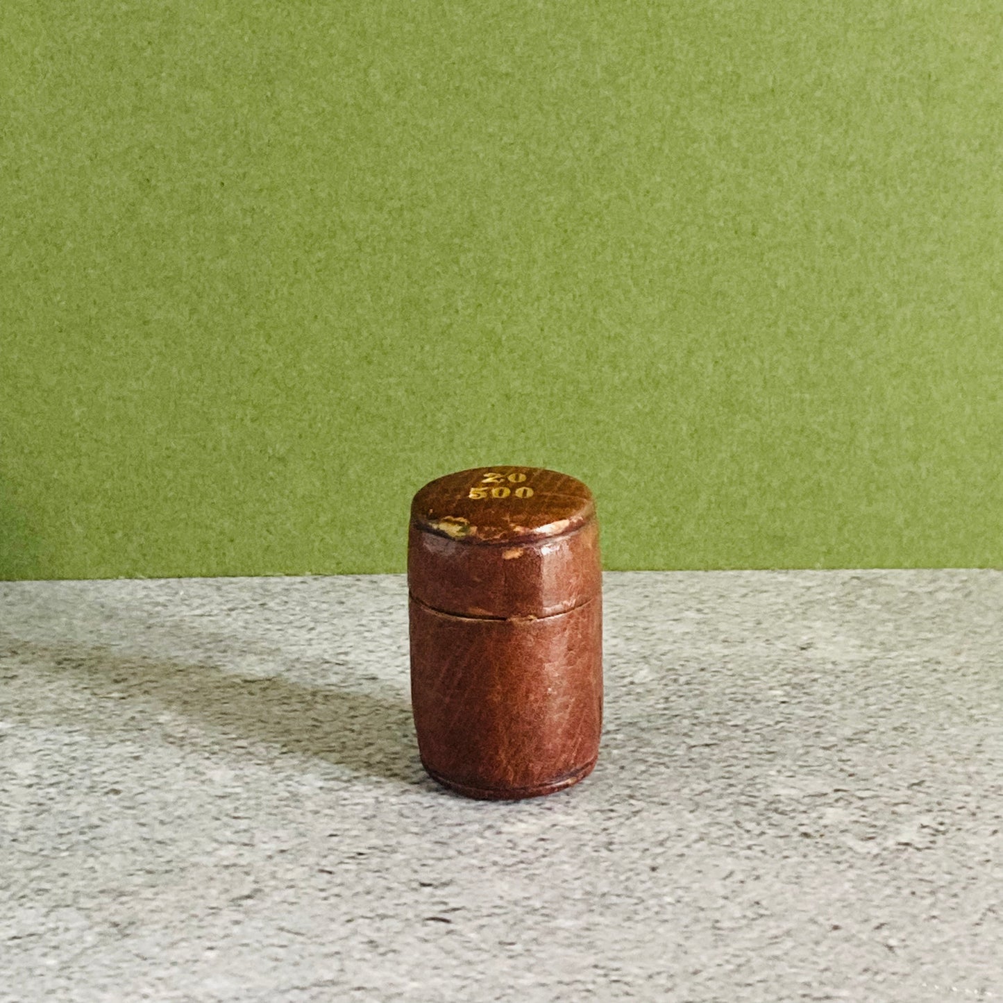 Antique Leather & Brass Coin Token Case