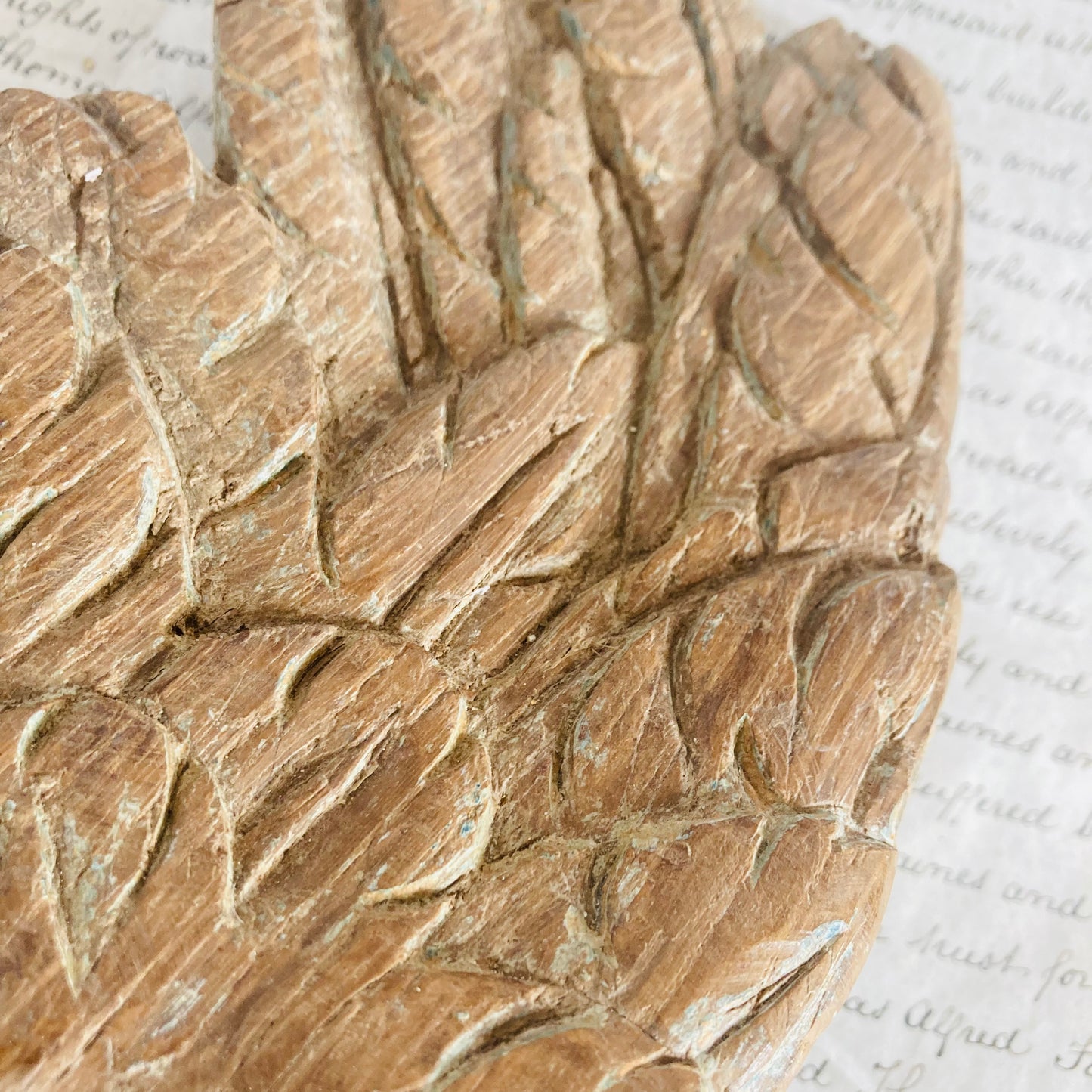 Antique Angel Wing Decorative Salvage Wooden Fragment For Decor Styling