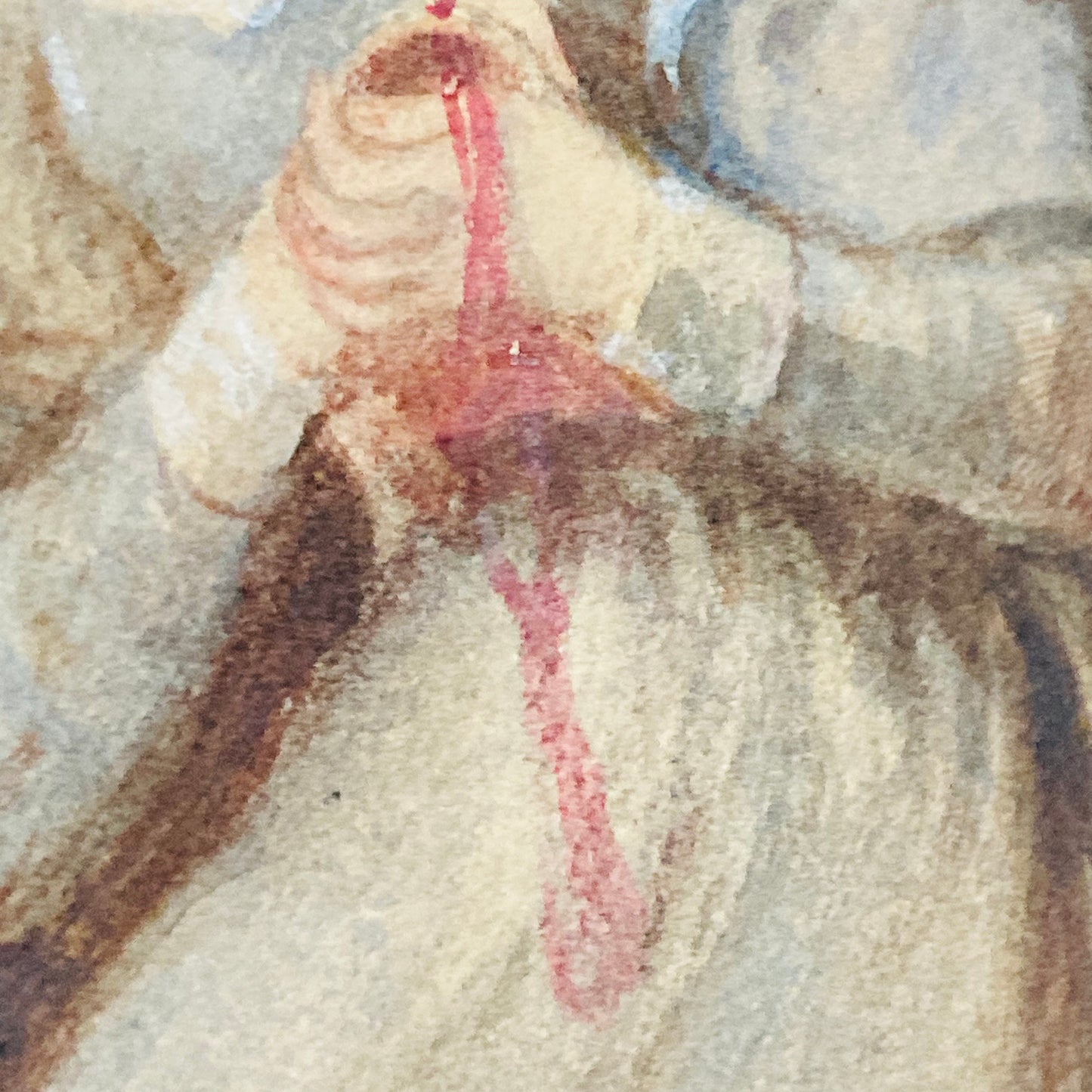Antique Portrait of a Woman In Pastel Pencil