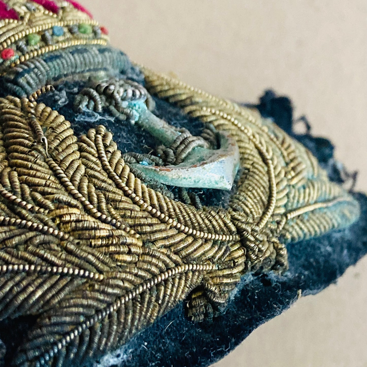 Vintage Royal Navy Military Textiles Officer Badge