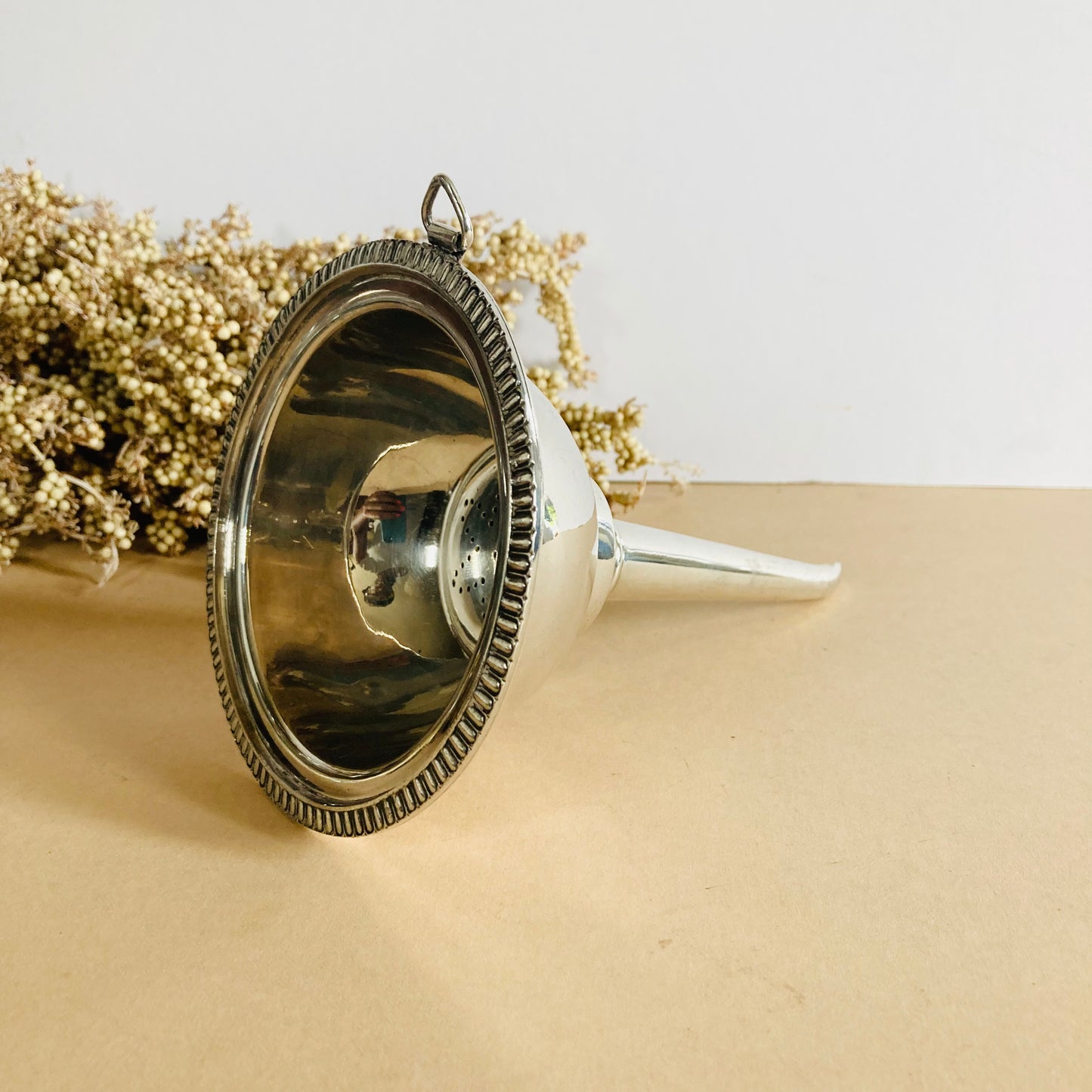 Old Sheffield Plate Wine Funnel Strainer | Unique Wedding Gift