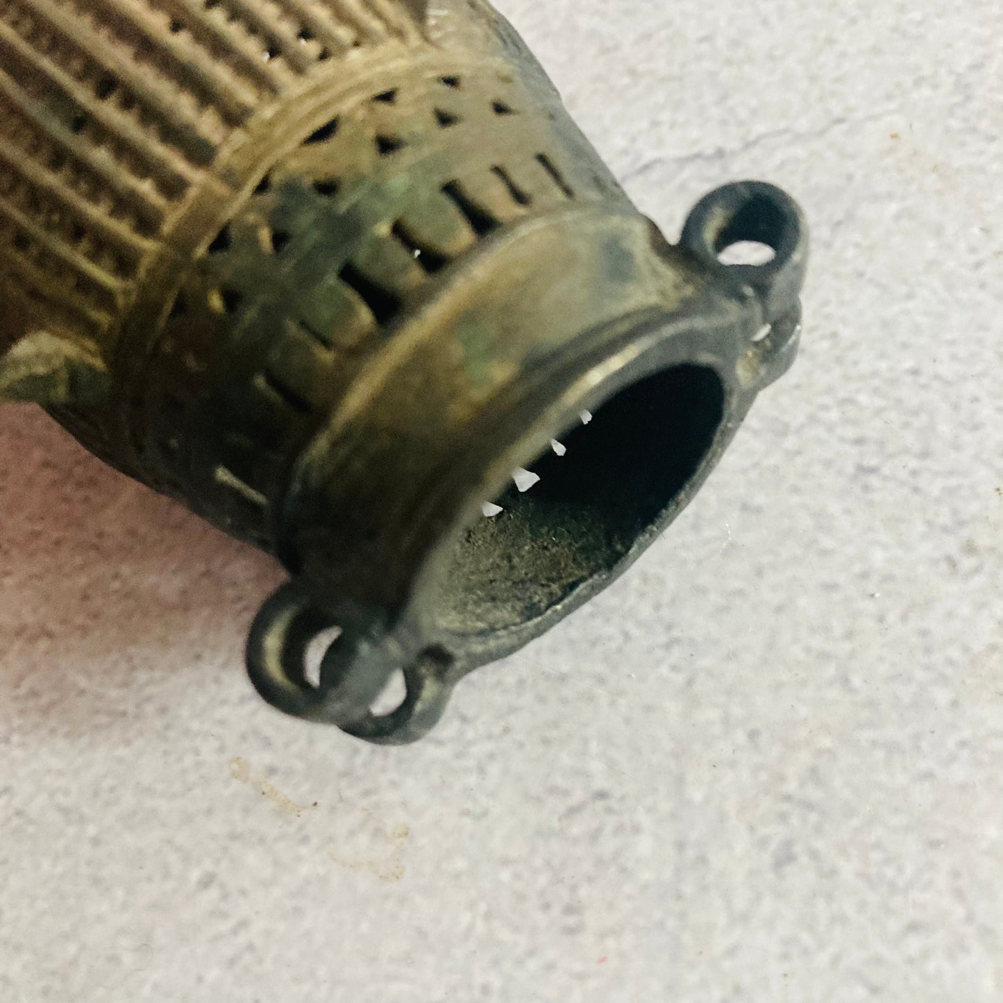 Antique Indian Bronze Sculpture Betel Nut Box Container