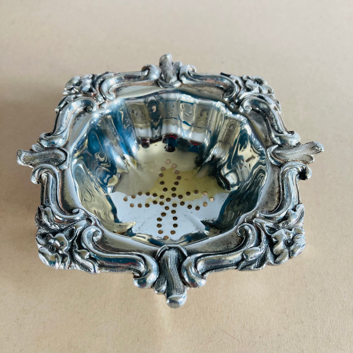 Rare Old Sheffield Plate Straight To Glass Wine Strainer | Unique Find