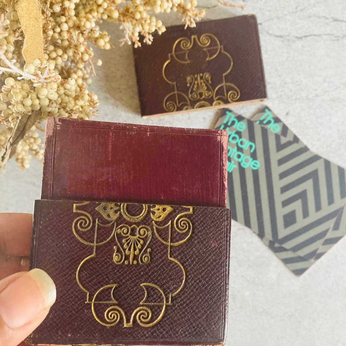 Vintage Leather Tooled Business Card Case