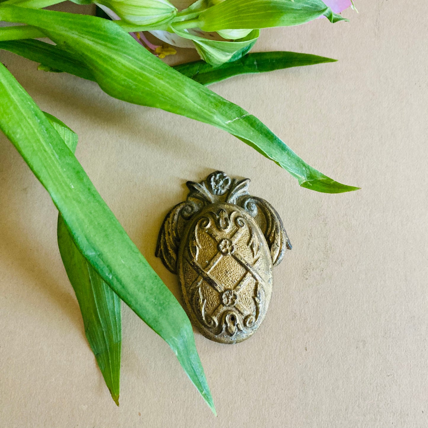 Antique Escutcheon Keyhole Cover