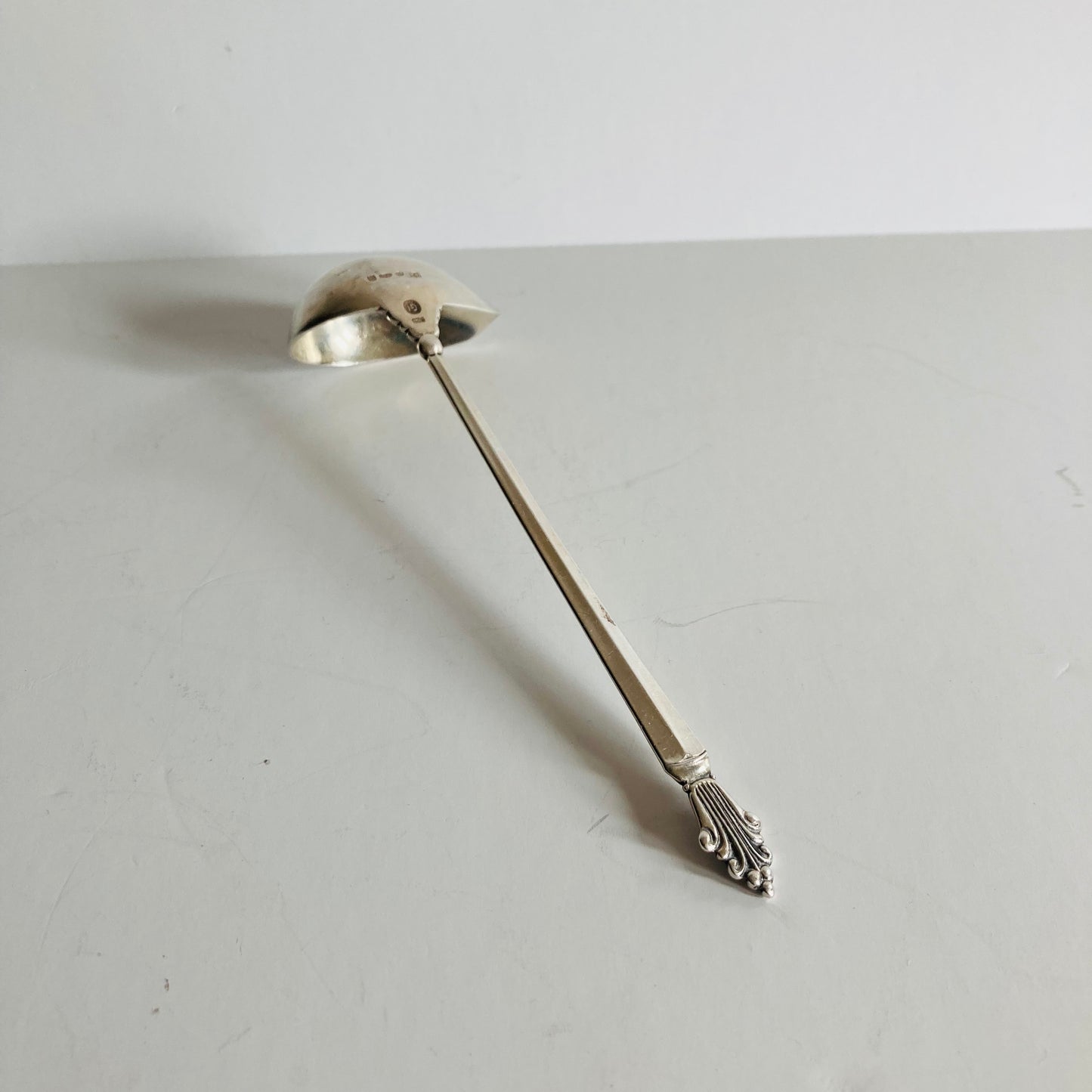 Antique Silver Luxury Sauce Ladle by Georg Jensen in Acanthus Design