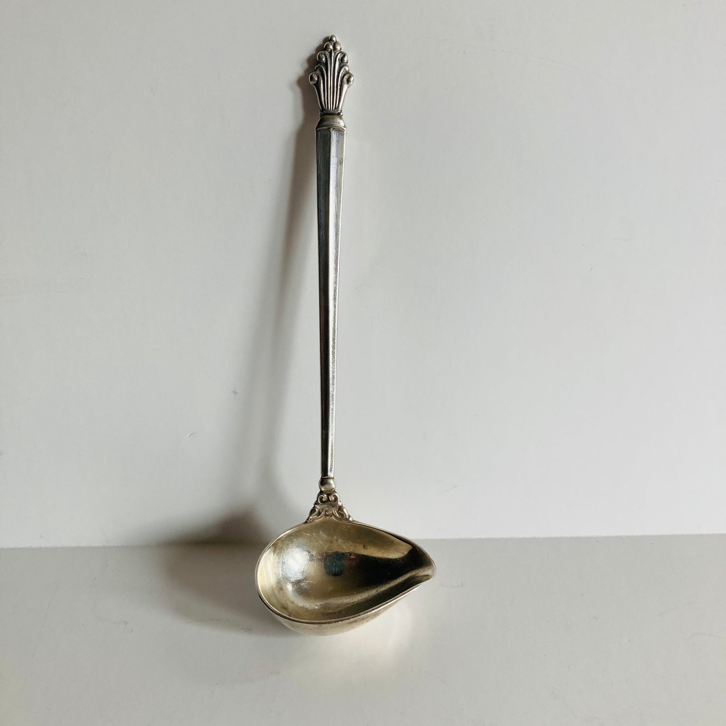 Antique Silver Luxury Sauce Ladle by Georg Jensen in Acanthus Design