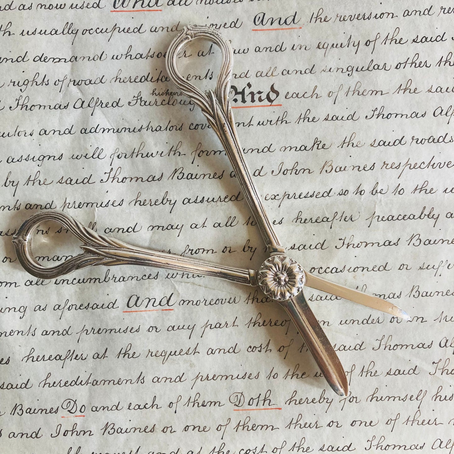 Rare Sterling Silver Grape Scissors