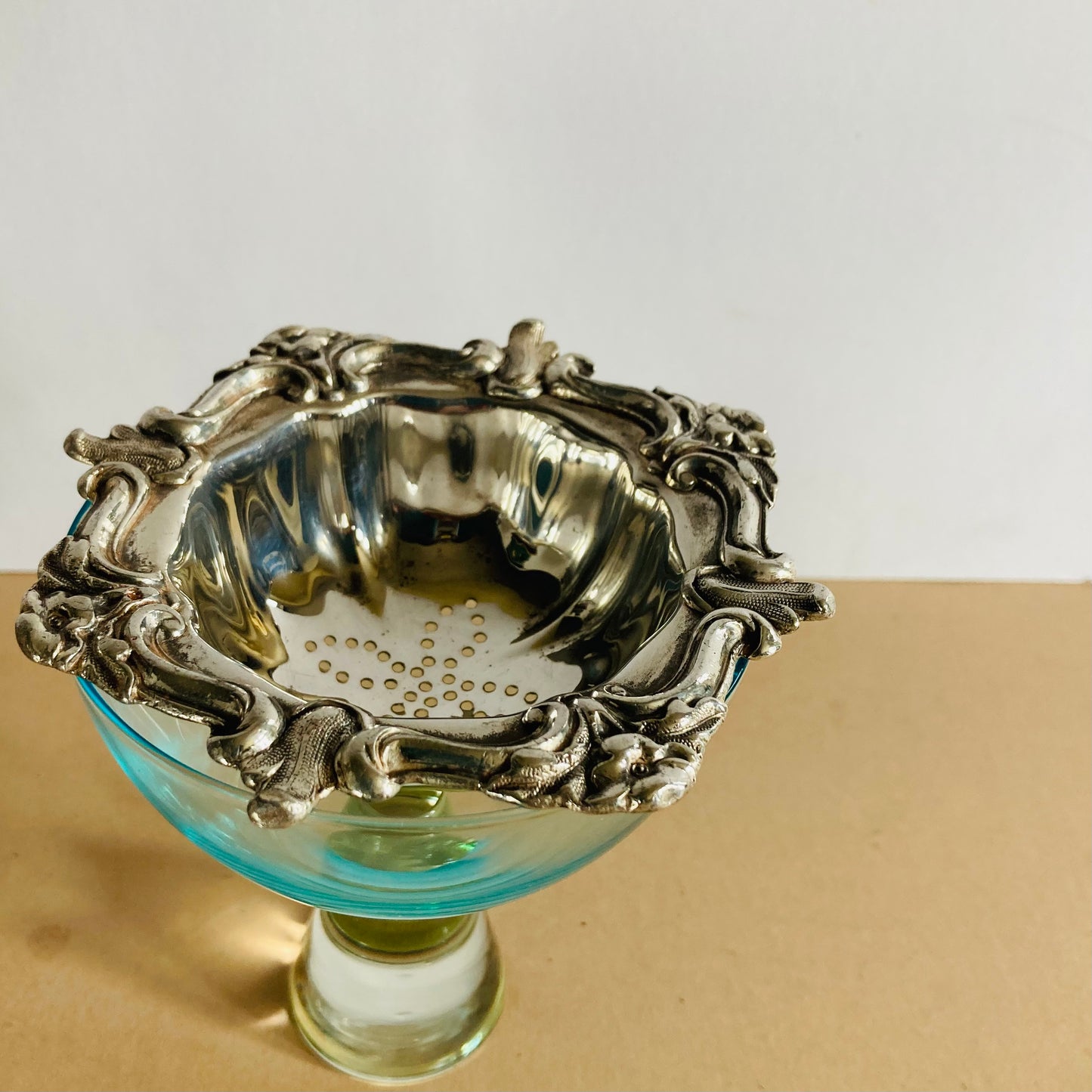Rare Old Sheffield Plate Straight To Glass Wine Strainer | Unique Find