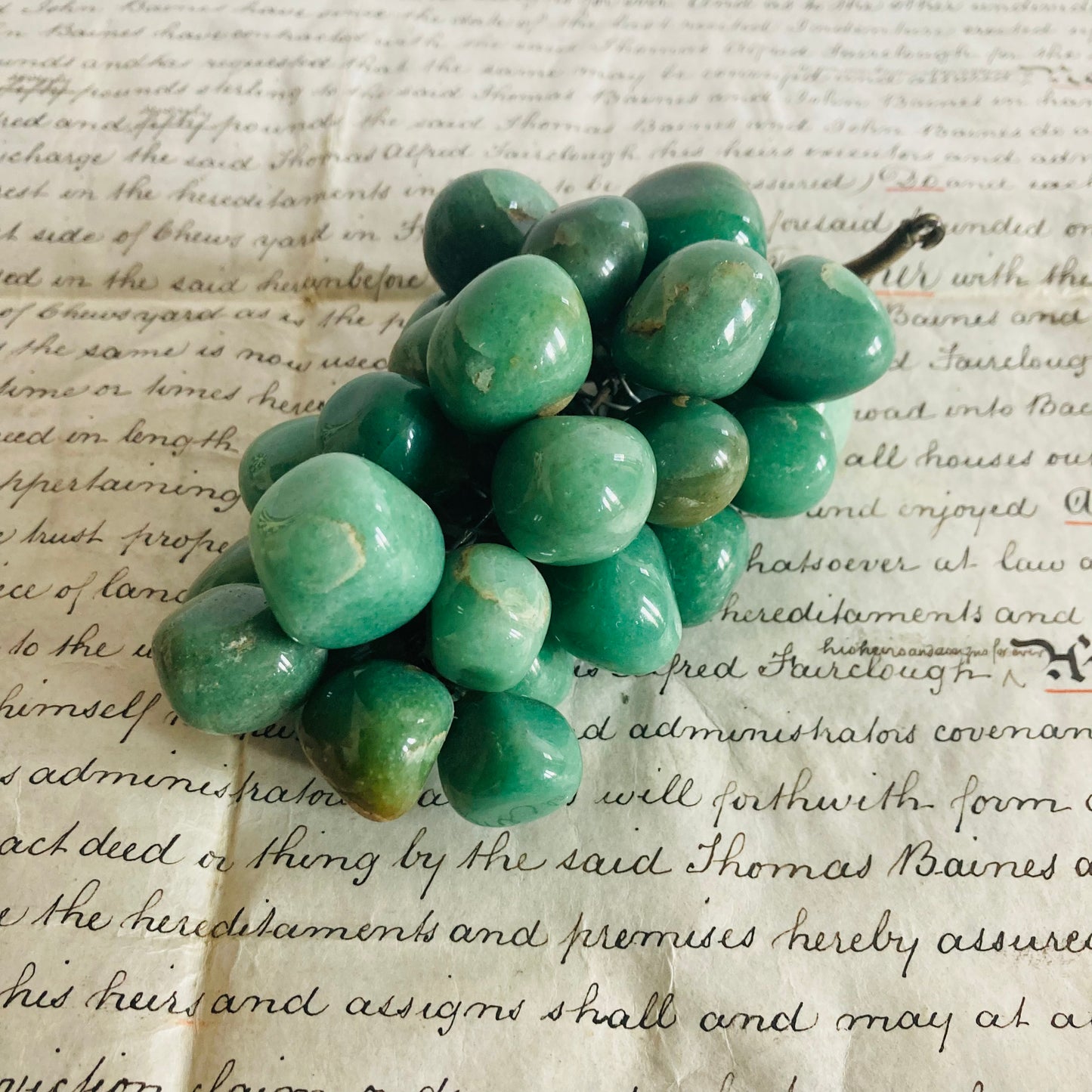 Vintage Agate Decorative Grapes For Decor Styling