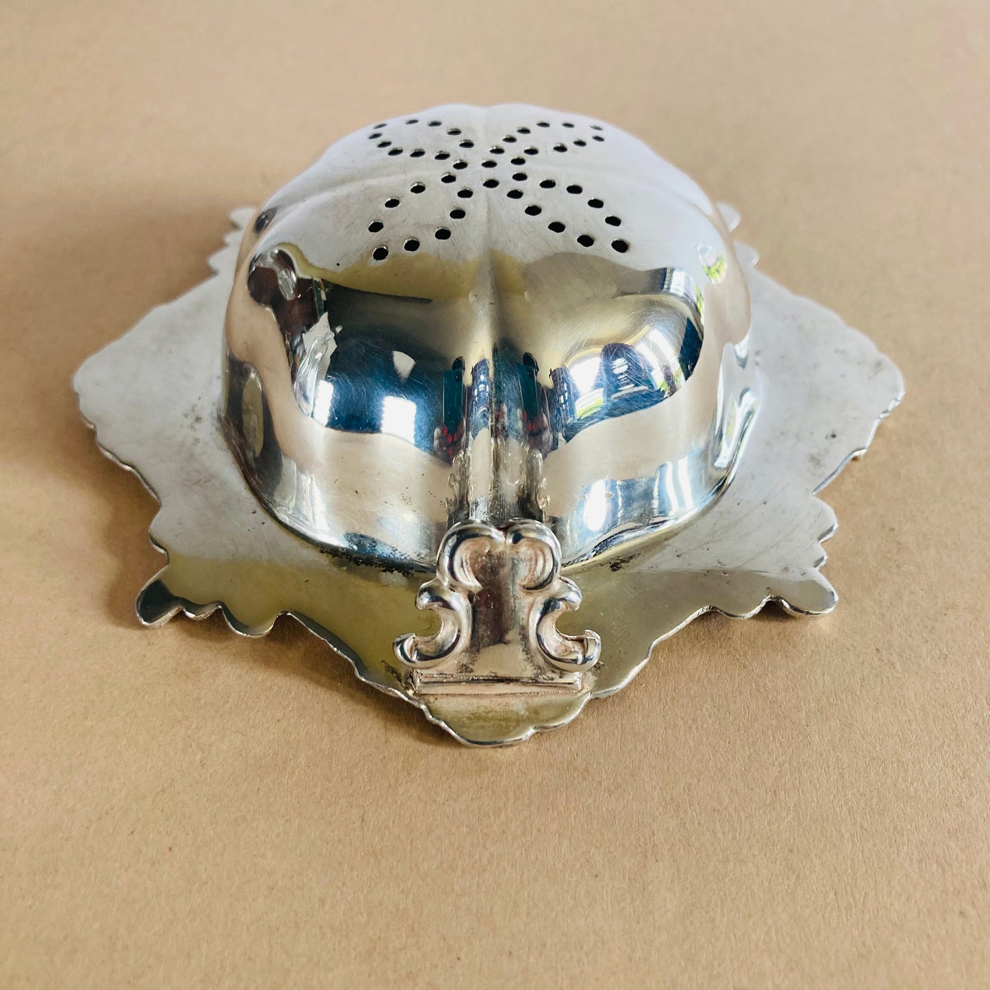 Rare Old Sheffield Plate Straight To Glass Wine Strainer | Unique Find