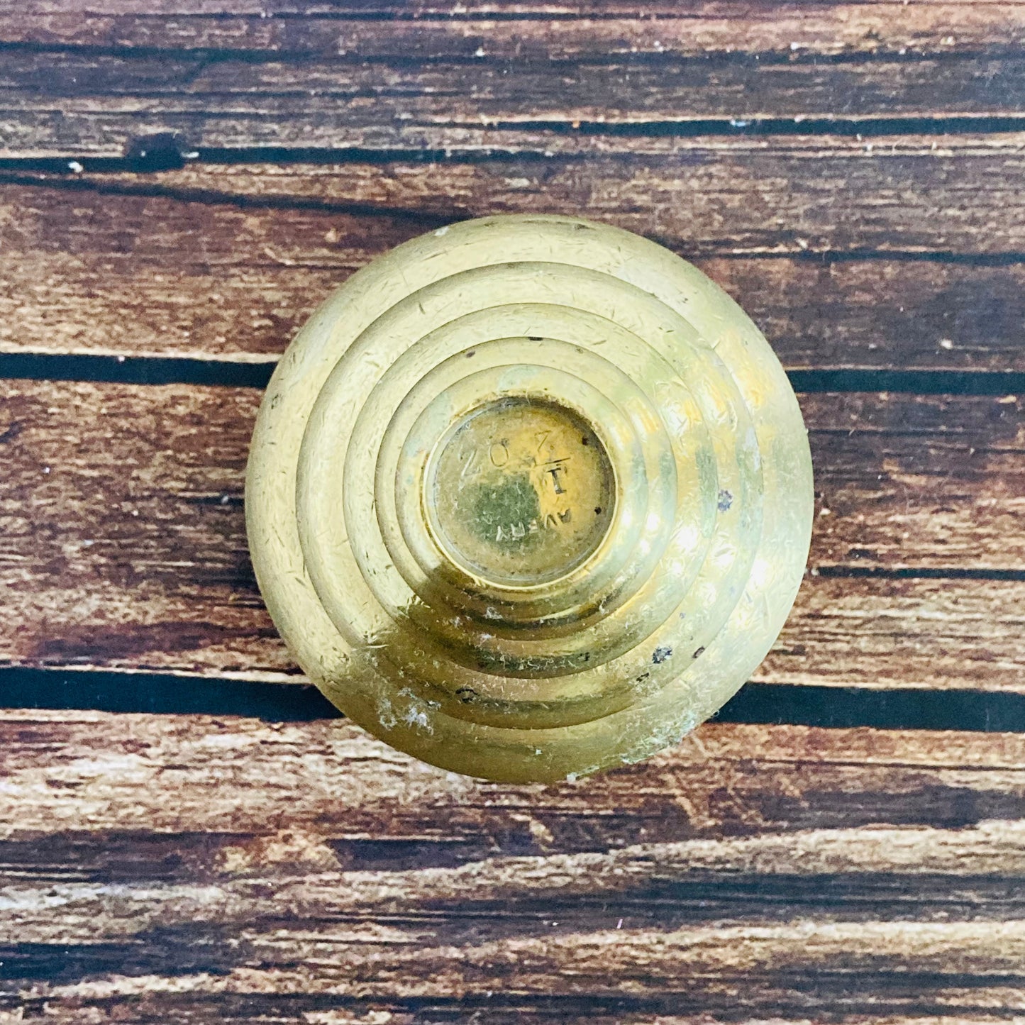 Vintage Brass Set of Round Edge Brass Weights