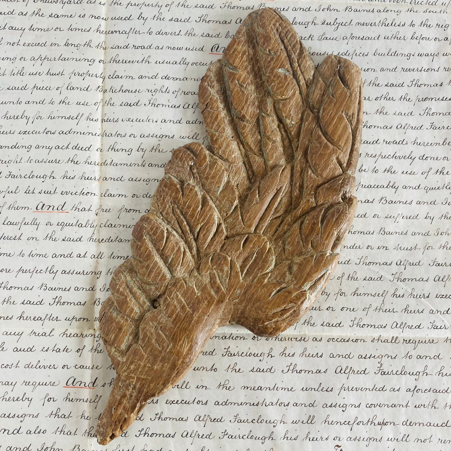 Antique Angel Wing Decorative Salvage Wooden Fragment For Decor Styling
