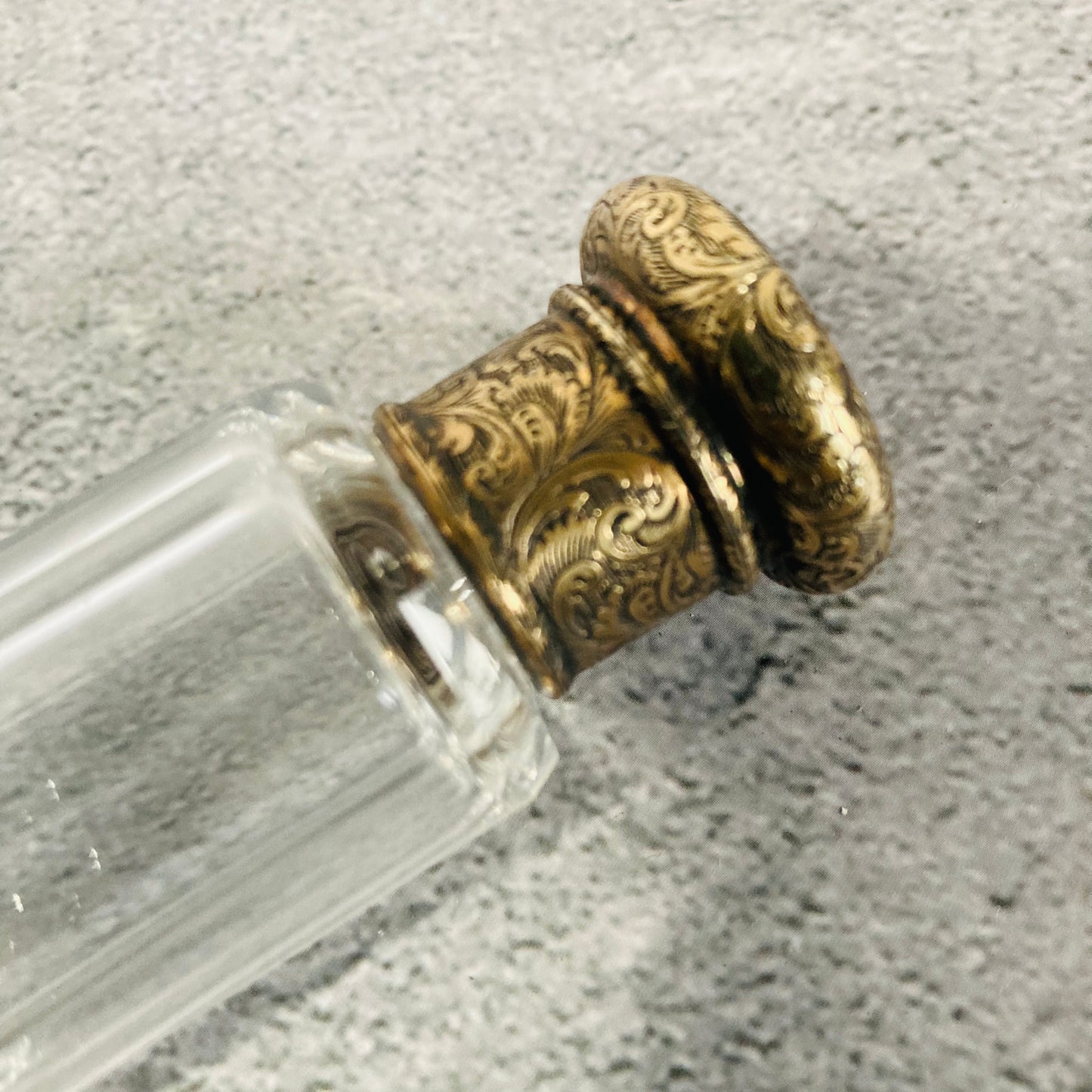 Unusual Antique Silver Gilt Double Ended Scent & Vinaigrette Bottle