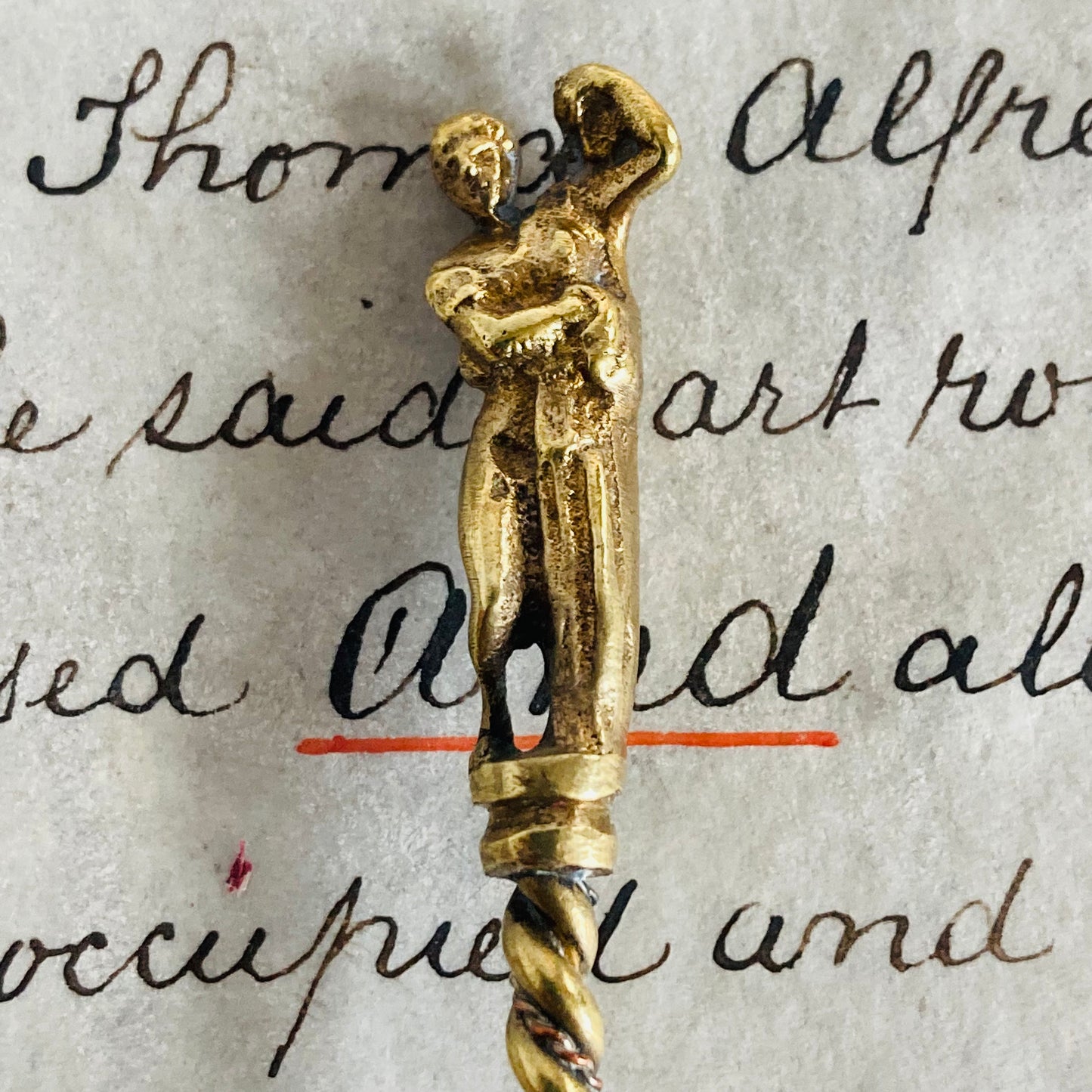 Italian Silver Gilt Coffee Spoon