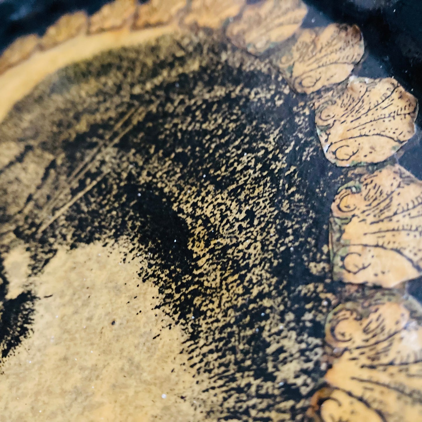Antique Toleware Decoupage Tray