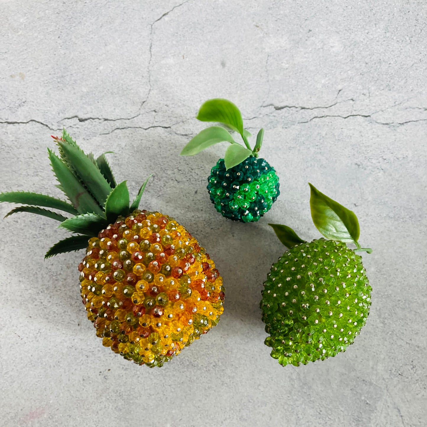 Vintage Beaded Decorative Fruit For Decor Styling