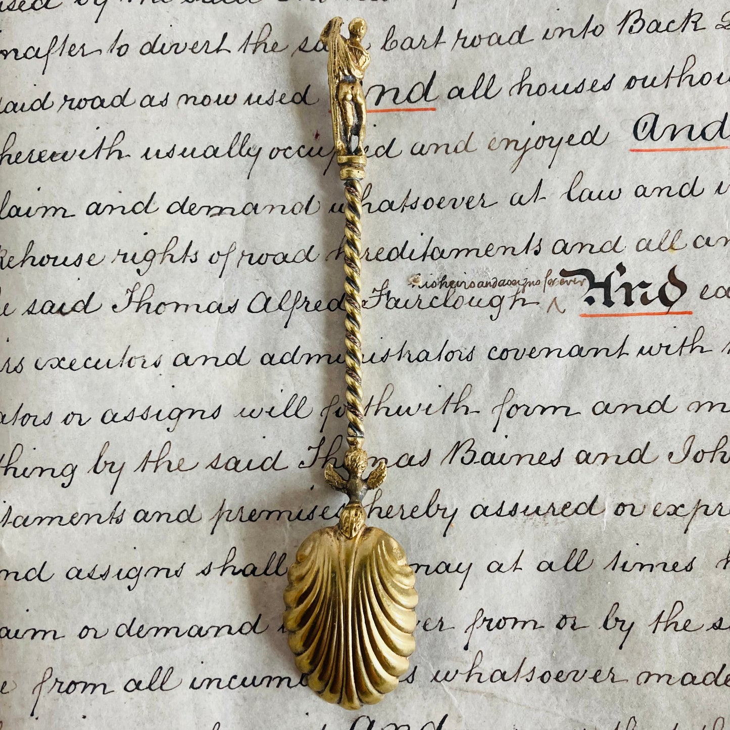 Italian Silver Gilt Coffee Spoon