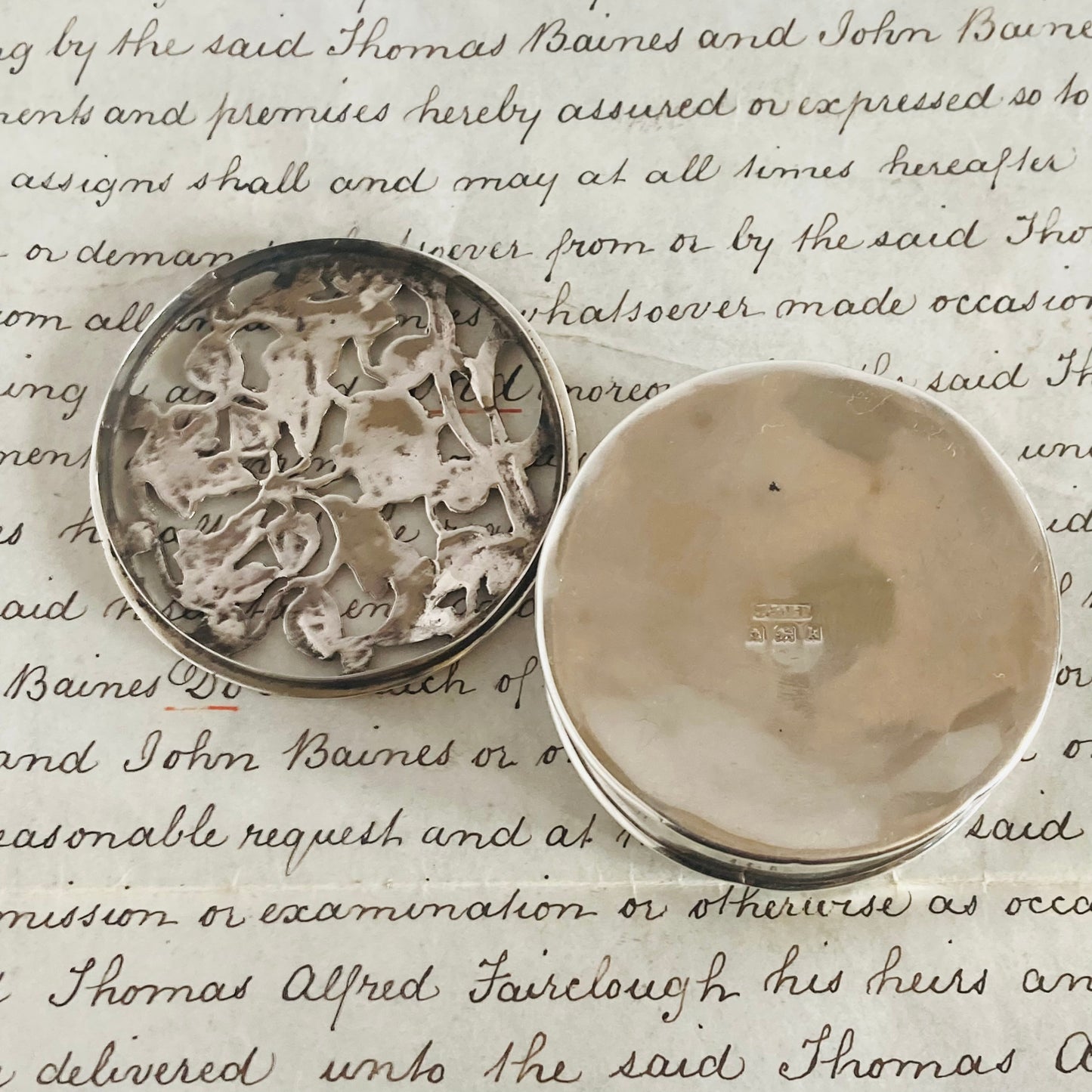 Antique Silver Pierced Lidded Potpourri Box