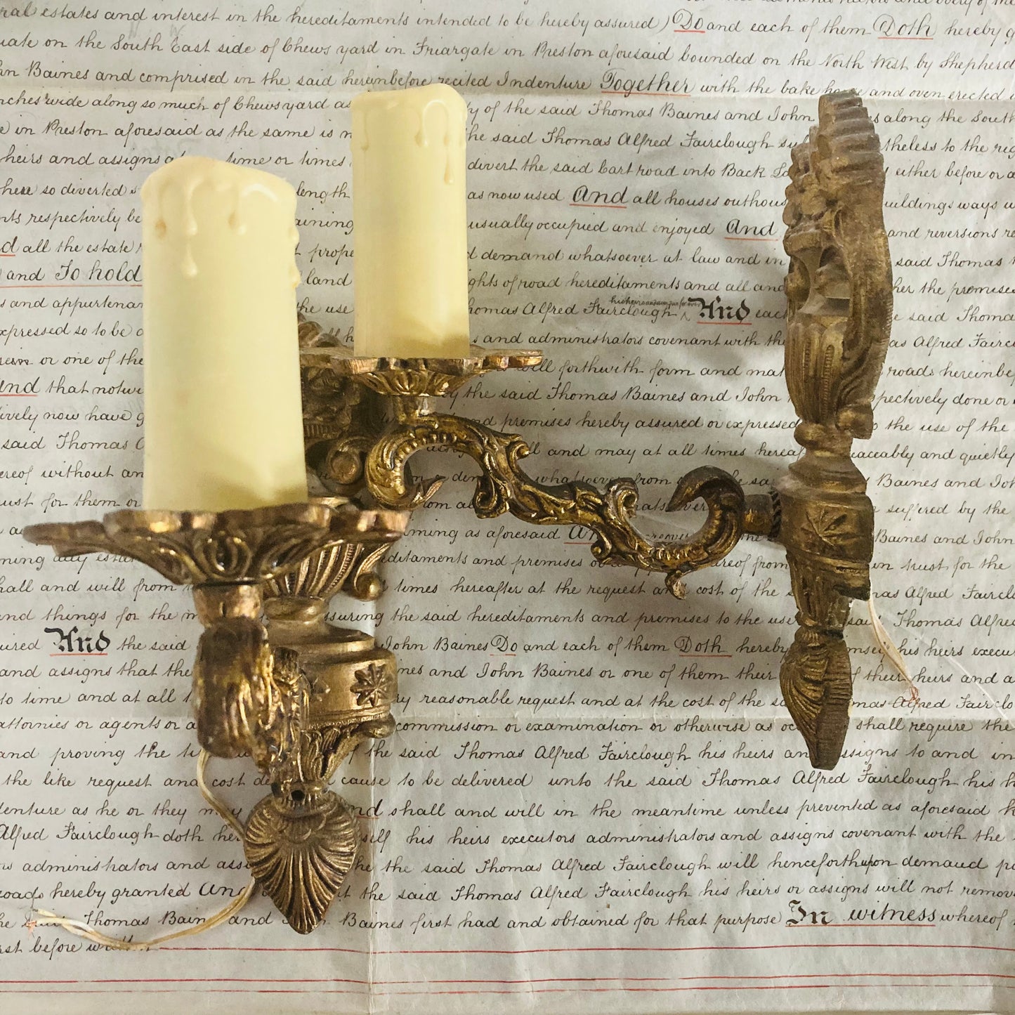 Antique Decorative Brass Wall Light Sconces