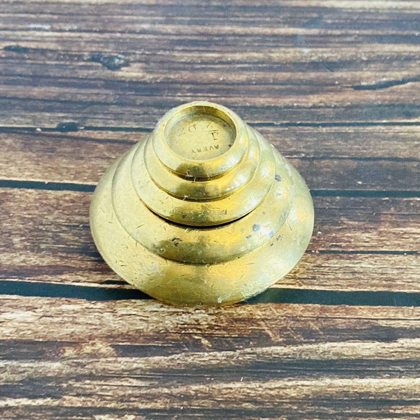 Vintage Brass Set of Round Edge Brass Weights