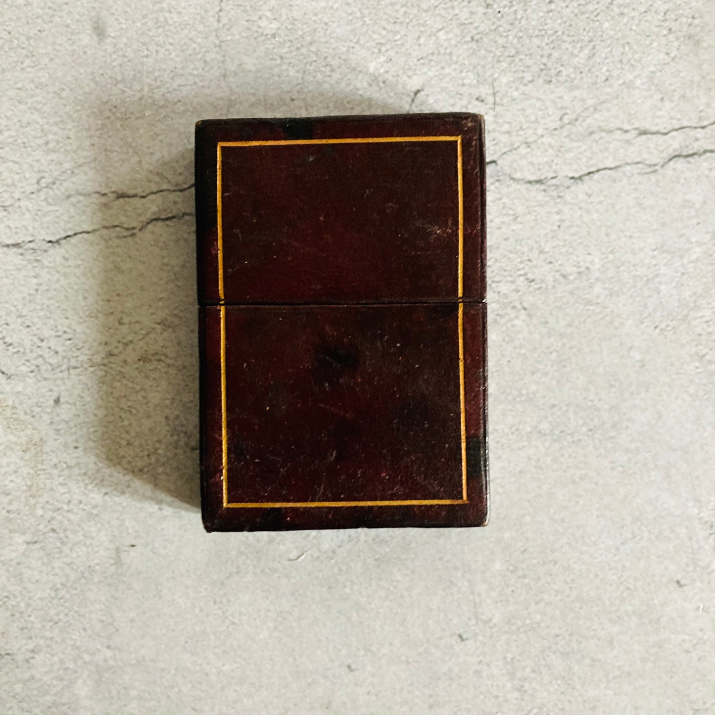 Vintage Leather Monogram Card Case