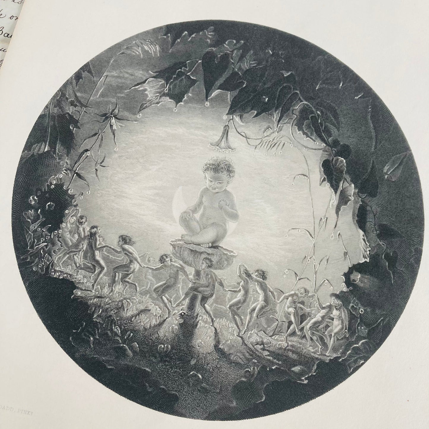 Antique Etching Plate Engraving of a Scene in Shakespeare’s Works