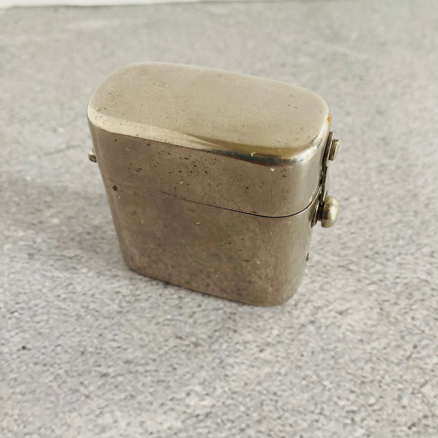 Antique Boer War Steel Travelling Inkwell