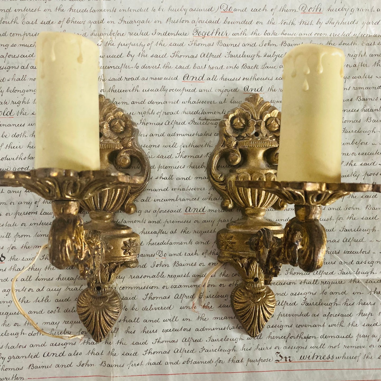 Antique Decorative Brass Wall Light Sconces