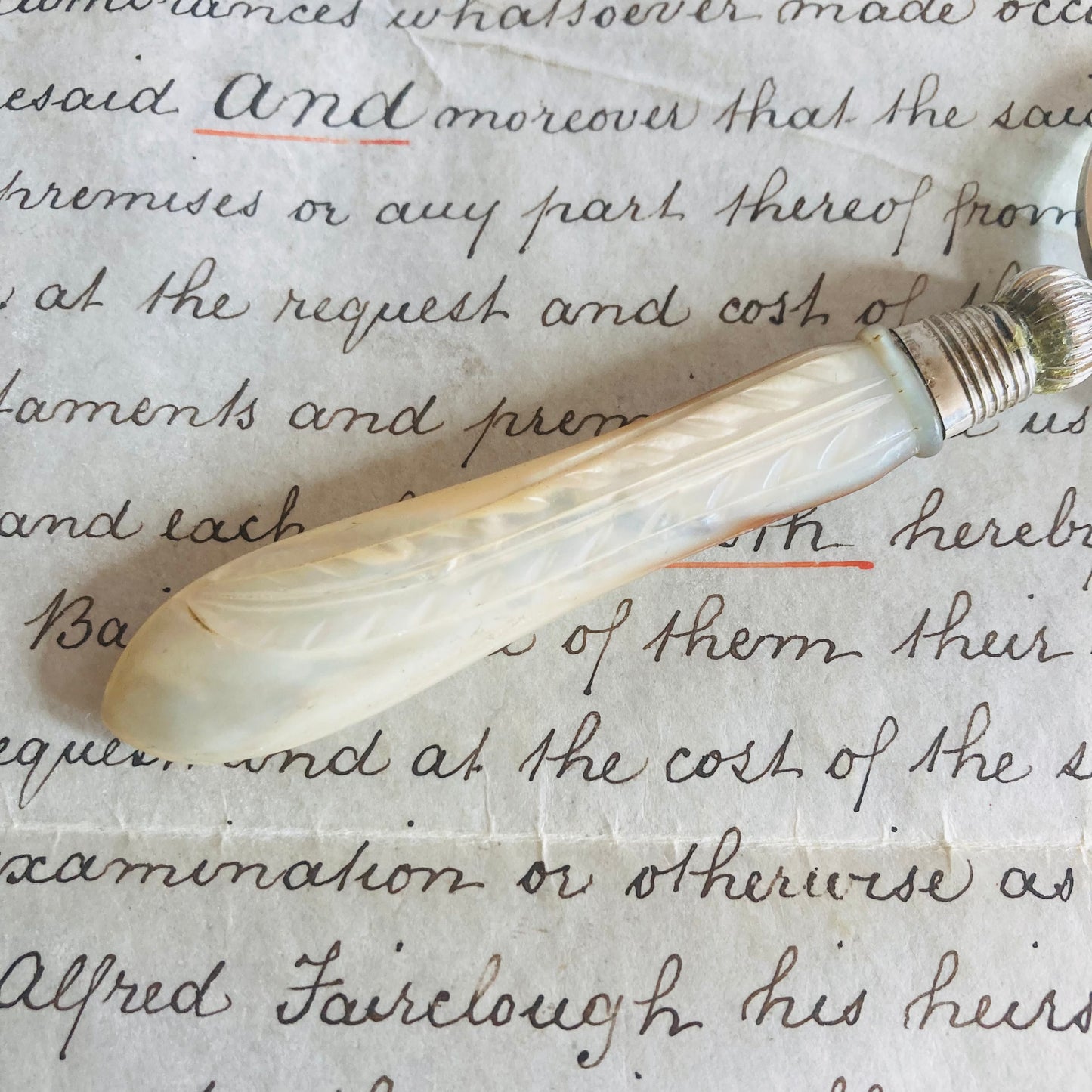 Magnifying Glass with Antique Cutlery Handles