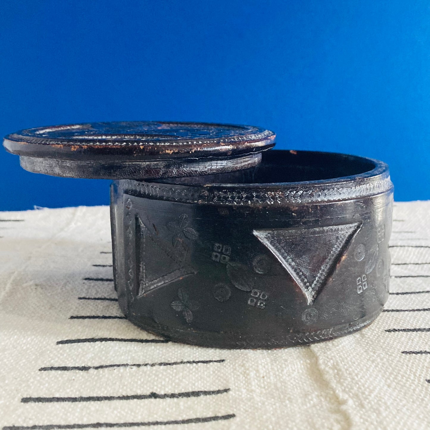 Vintage Tooled Leather Tuareg Box | Jewellery Box