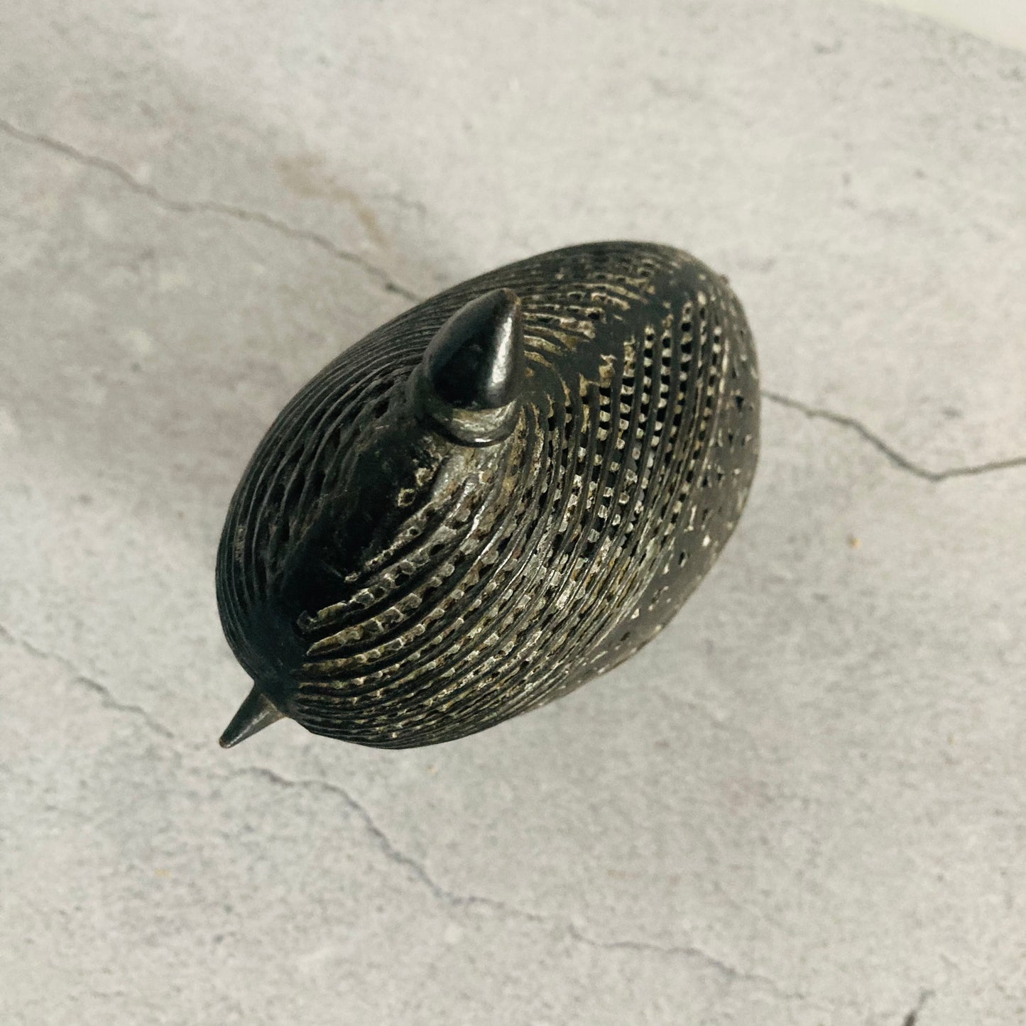 Antique Indian Bronze Sculpture Betel Nut Box Container