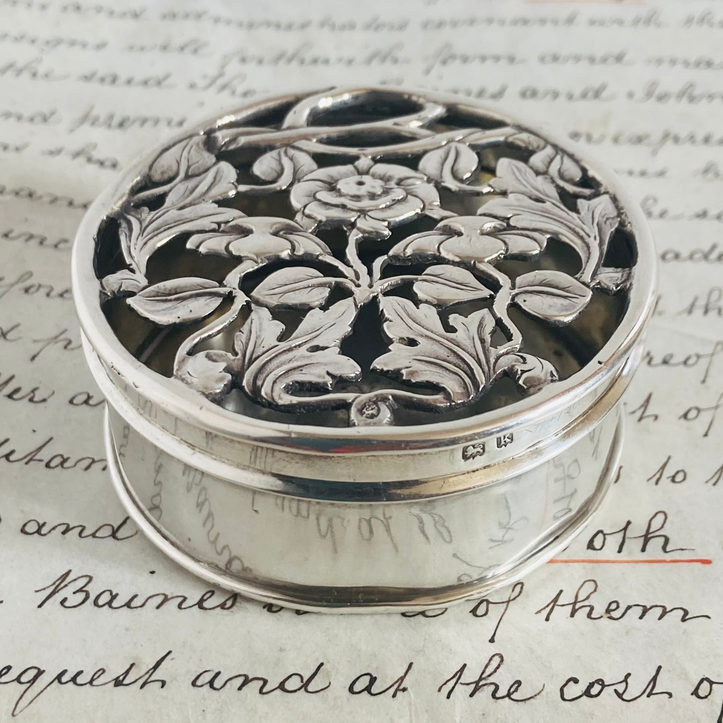 Master Carlson - Antique Silver Potpourri Box