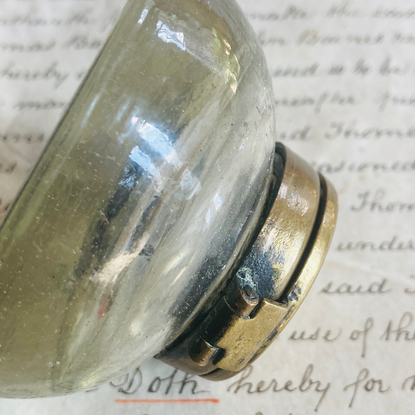Antique Brass Inkwell by Criterion