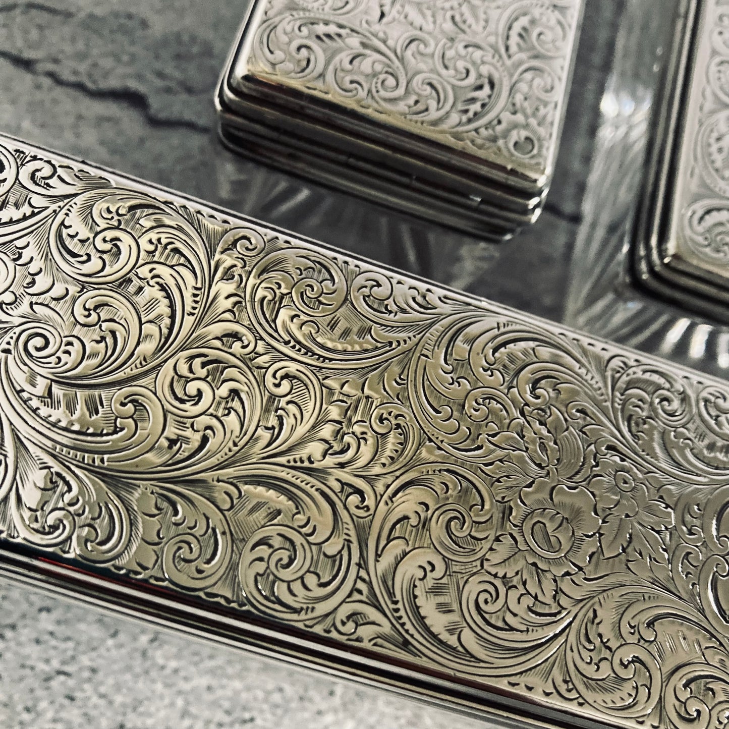 The Mixologist Kira - Set of Heavy Cut Glass Jars with Solid Silver Lids