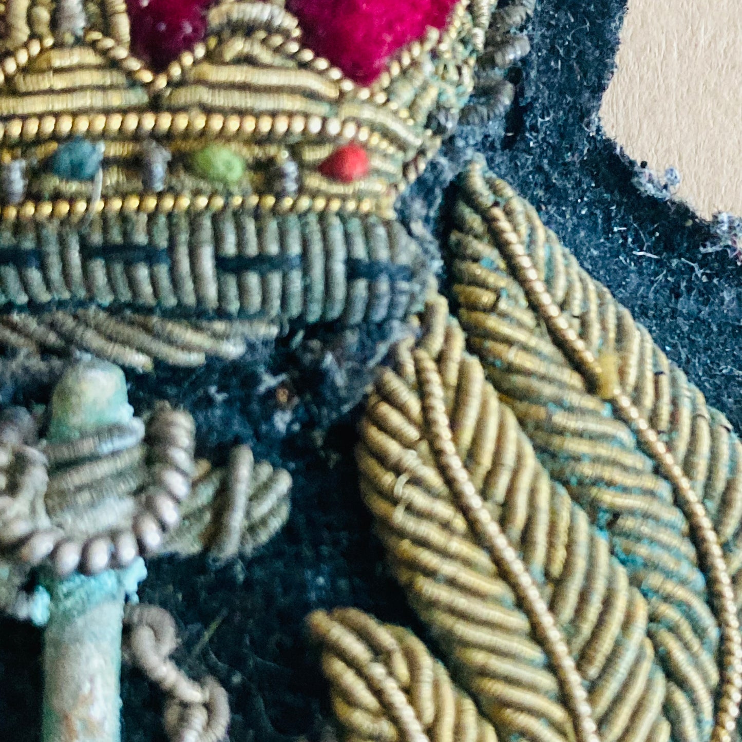 Vintage Royal Navy Military Textiles Officer Badge