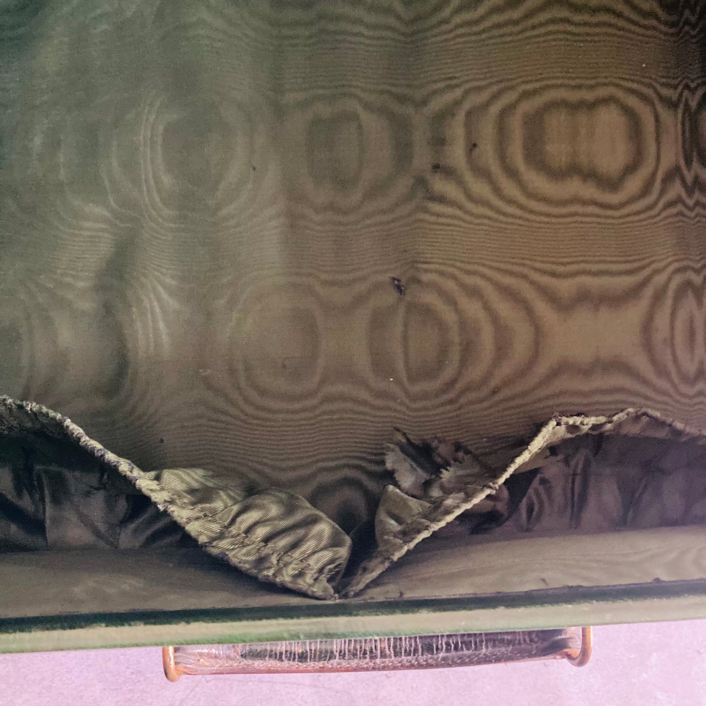 Luxury Antique Green Leather Travel Suitcase