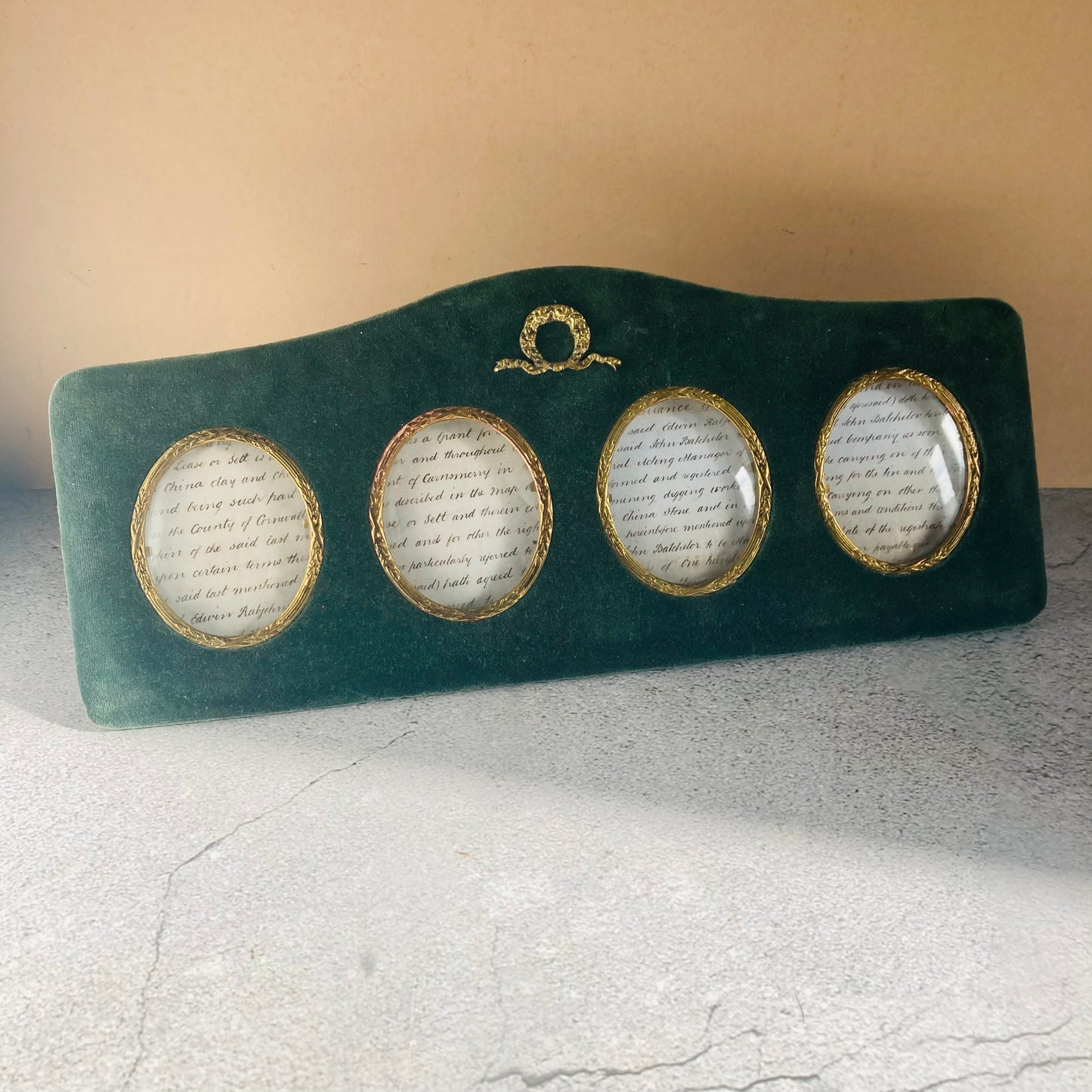 Vintage Four Picture Velvet Photo frame