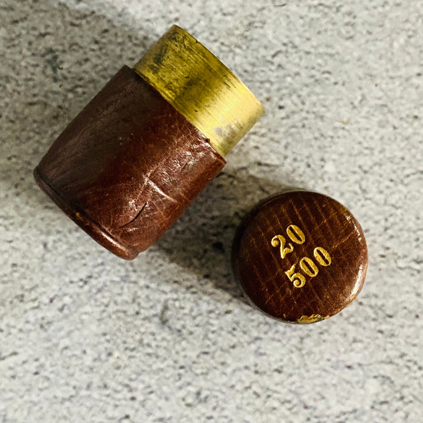 Antique Leather & Brass Coin Token Case