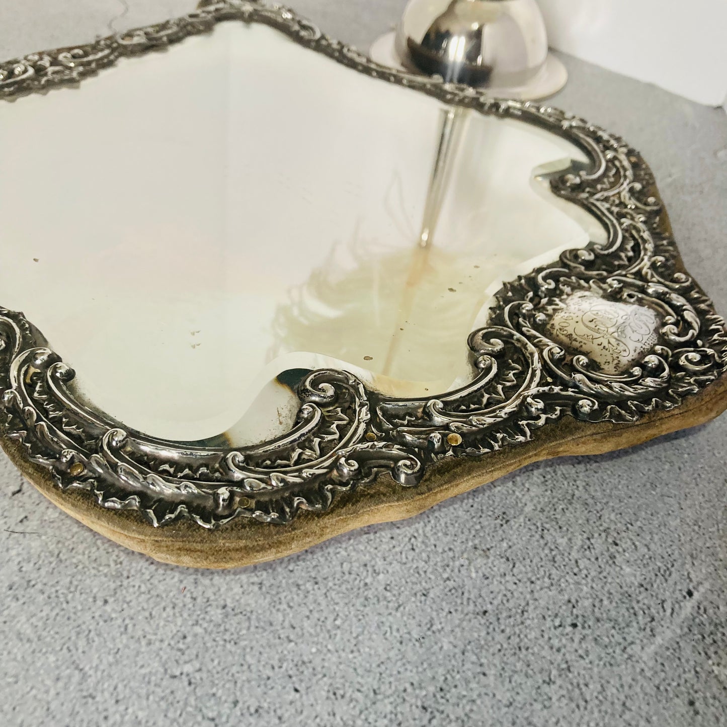 The Skater Stephanie - Edwardian Silver Vanity Mirror