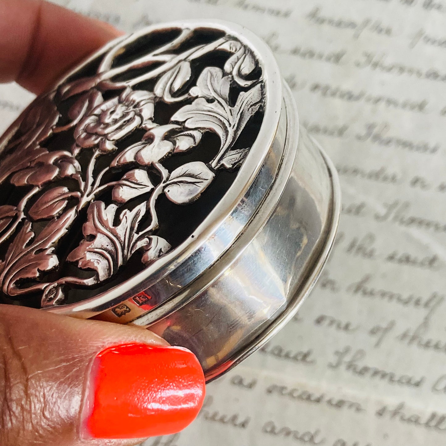 Master Carlson - Antique Silver Potpourri Box