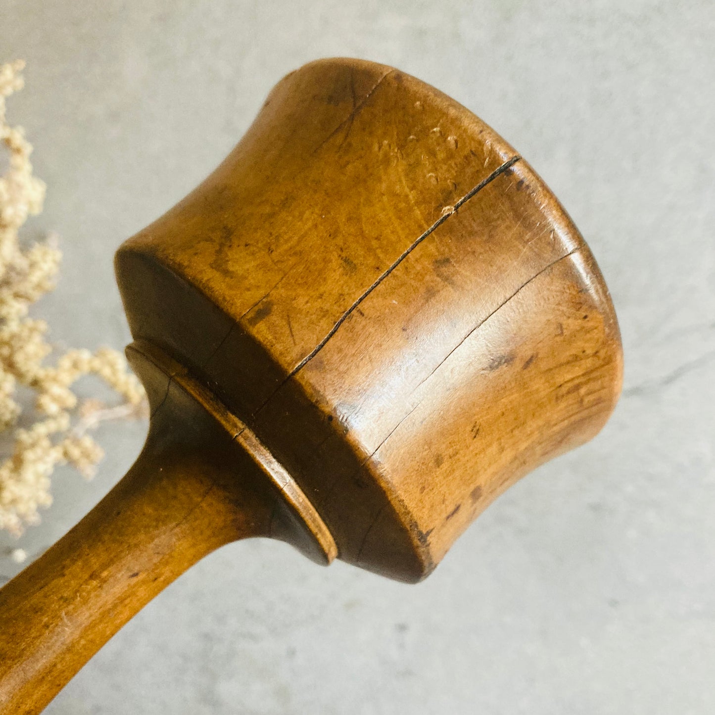Georgian Treen Wooden Potato Masher | Country Farmhouse Kitchen Decor